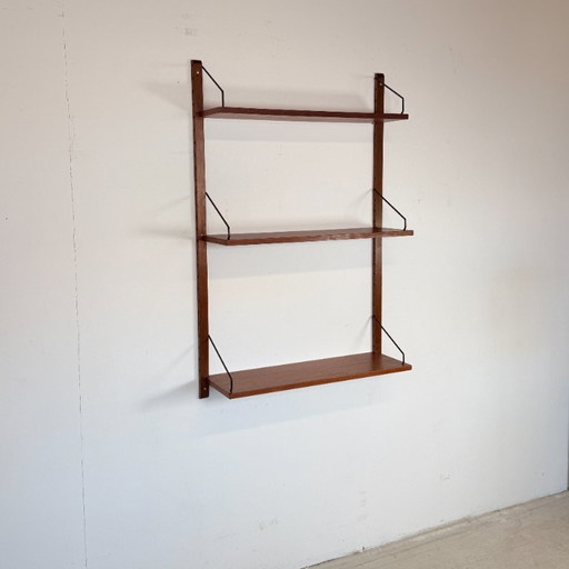 Scaffale da parete modulare in teak Preben Sørensen PS System – Design danese anni '60 – wandrek, Wood, Iron (photo 2 of 13)