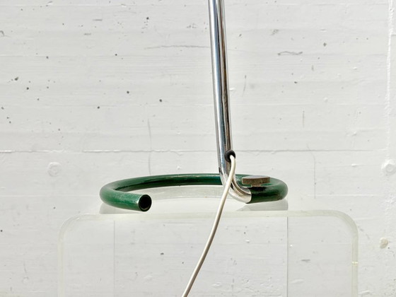 Image 1 of Grüne Tischleuchte aus Metall und Chrom, 1960er Jahre