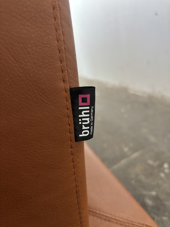 Image 1 of Brühl Moule designer corner sofa couch leather cognac