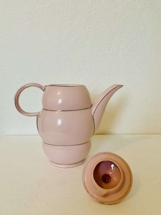 Image 1 of Art Deco theepot van RGK, Tsjechoslowakije, jaren 1930