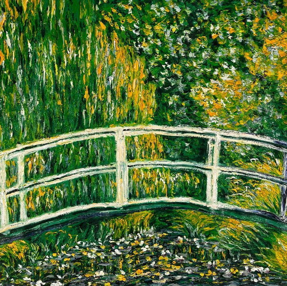 Image 1 of Claude Monet - Le Pont Japonais Hand-painted on a roll.