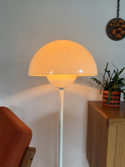 Vintage ‘Trixel’ Mushroom Vloerlamp, Lyfa Denemarken ‘70 – vloerlampen, Metal, Plastic