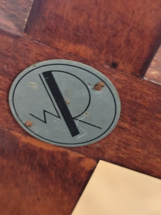 Image 1 of Mid-Century Couchtisch von Wilhelm Renz im Art-Déco-Stil – Glas, Massivholz & Messing