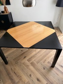 Ausziehbarer Designtisch TS 7002 „Wing“ – Peter Schreuder (Niederländischer Designtisch, Modell TS 7002 „Wing“) Hennie de Jong