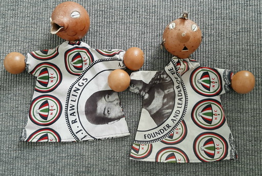 Marionette a mano Ghana con zucche