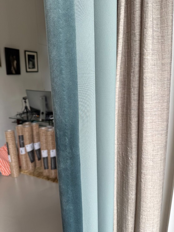 Image 1 of Ecrufarbene „In-Between“-Vorhänge – Zoffany-Stoff – luftig und schick – 3,20 m hoch