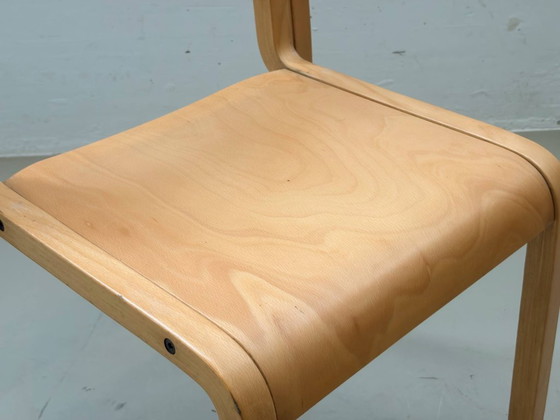 Image 1 of 6x Vintage stacking chairs made of beech wood, 1990s