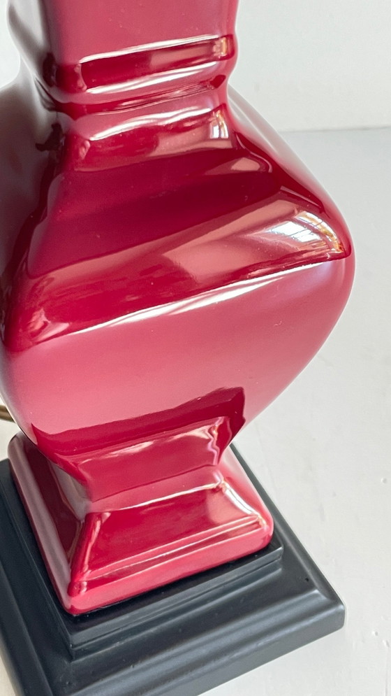 Image 1 of Lampe Chic Céramique Et Velours Vintage