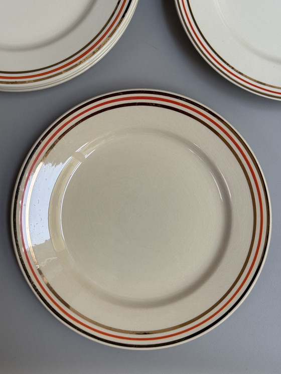 Image 1 of Boch Frères La Louvière, Belgio – Anni '40, 25 cm - Set di 6 Piatti Piani Vintage