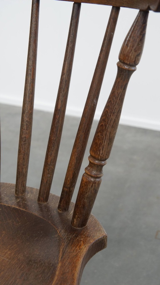 Image 1 of 2 x Antique Dutch slatted wooden chair