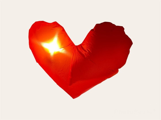 Image 1 of Lampe en forme de cœur, lueur, souffler