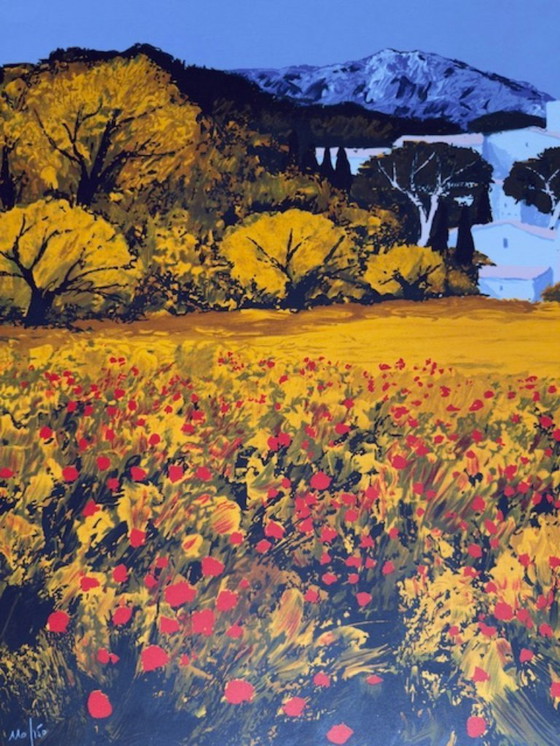 Image 1 of Litografia "I papaveri" di Patrick Reault