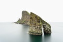 Drangarnir Sea Stacks Study 2, Faeröer, Zwart-Wit Fotografie
