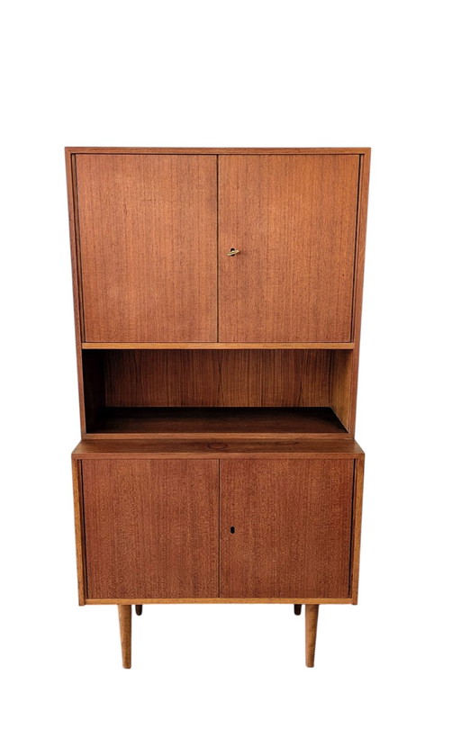 Vintage mid-century teak highboard