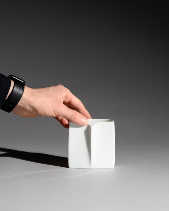 Image 1 of Rosenthal Studio-Line “Owl” Vase Duo Wolf Karnagel Black & White Porcelain