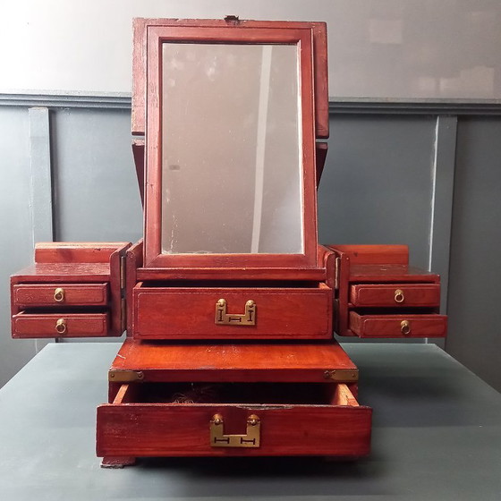 Image 1 of 19th Century Campaign Shaving Mirror