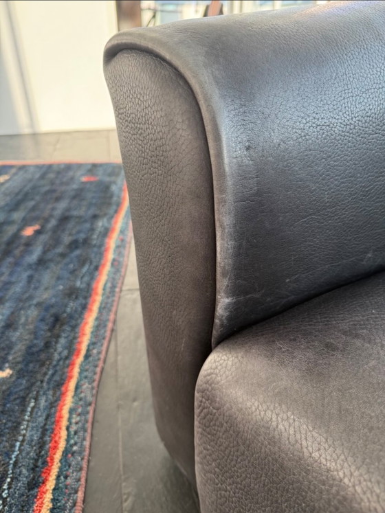 Image 1 of 2x De Sede DS-47 3-seater sofa, leather anthracite | Designer sofa, Swiss quality | DeSede DS47 couch