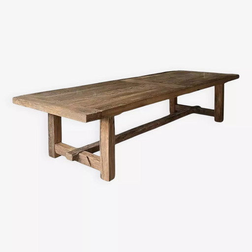 Kingstone Farmhouse Table in Antique Solid Oak - 300 cm long