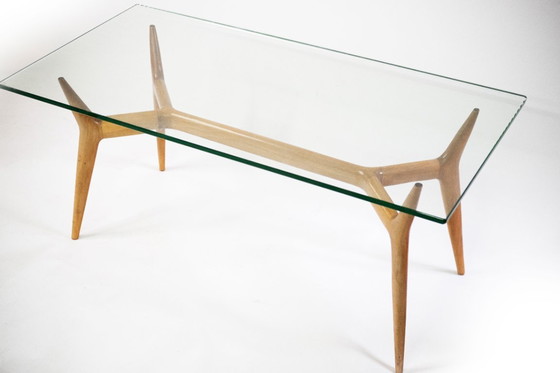 Image 1 of Table basse sculpturale Mid Century de style scandinave