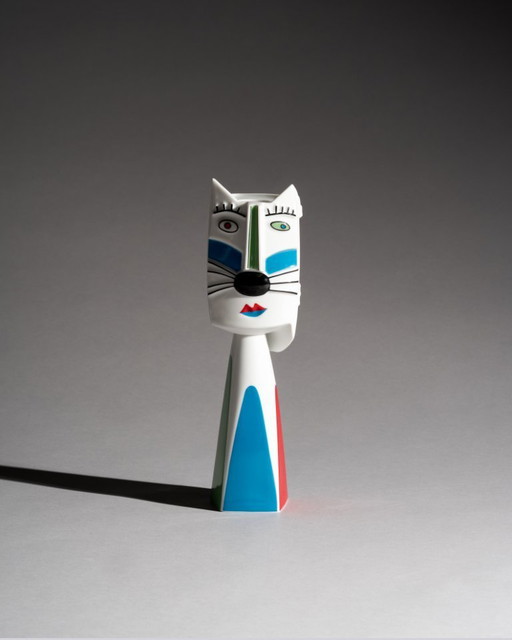 Zeldzame porseleinen kandelaar van Otmar Alt Rosenthal, "Cat-Light", Duitsland, jaren 80-90.