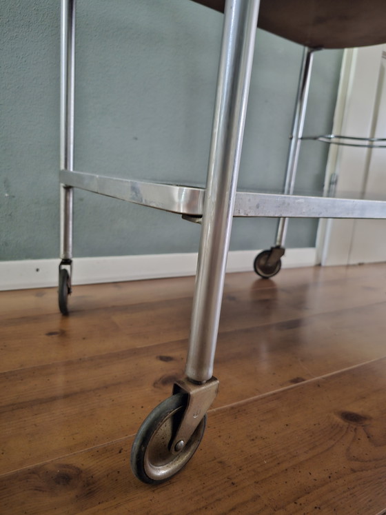 Carrello Bar Vintage Mid Century Anni '50/'60 – Carrelli bar, Chrome, rvs (photo 8 of 10)