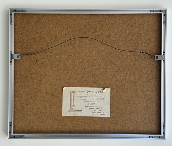 Image 1 of Pierre-Francois Vaysse - Art Brut circa 1970 - Tinta china - enmarcado