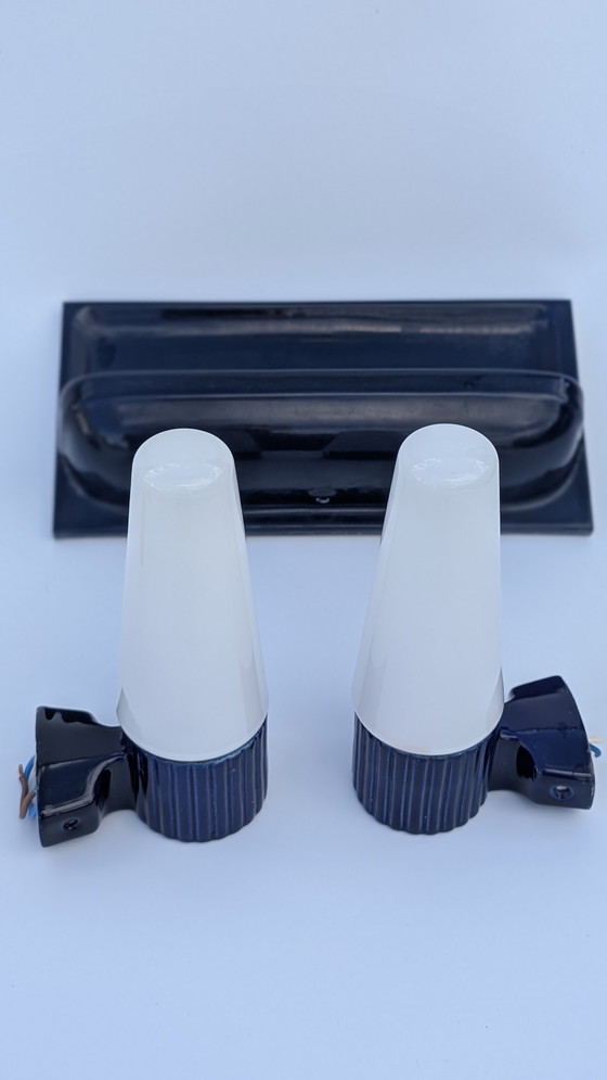 Image 1 of Wandlamp IFÖ 6020 en zeephouder in keramiek