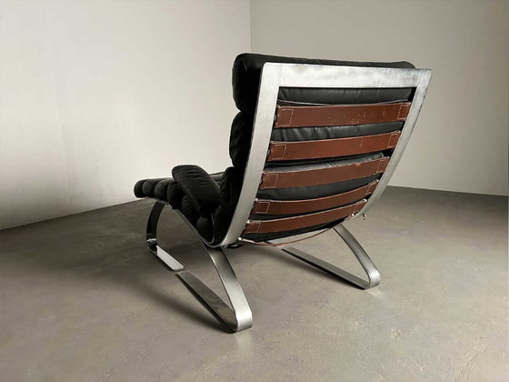'Sinus' Lounge Chair & Ottoman by Adolf & Schröpfer for Cor, 1973 – Chairs and lounge chairs, Leather, Metal (photo 7 of 10)