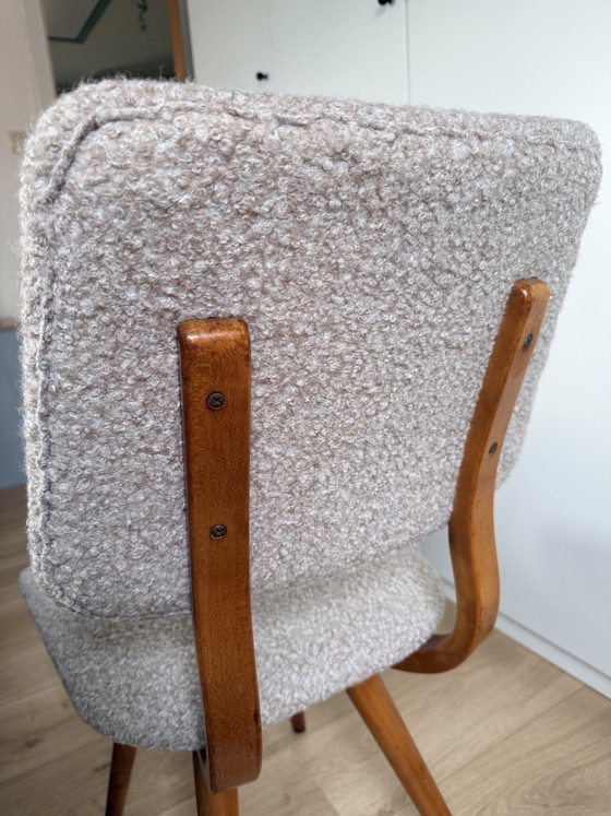 4 Vintage Chairs – Dining chairs, Textile, Wood (photo 3 of 7)