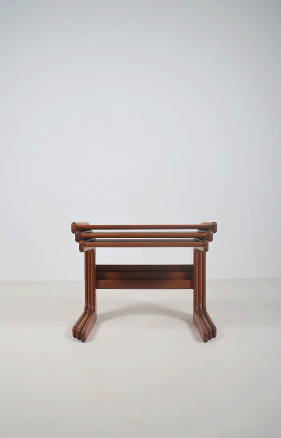 Image 1 of Set di tavolini impilabili danesi di Salin Møbler, anni '60