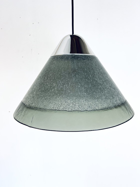 Image 1 of Conical Bubble Glass Pendant Lamp Peill & Putzler