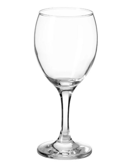 Weinglas, transparentes Glas, 25 Zentiliter