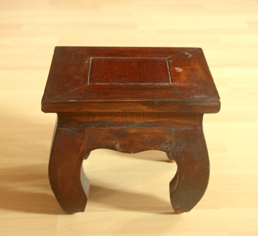 Low flower stool wood Asia