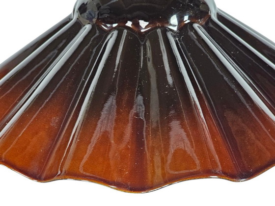 Vrieland Design - Enamel - Metal - Scalloped Edge - Red/Brown - 70s – Pendant lamps, Plastic (photo 5 of 9)