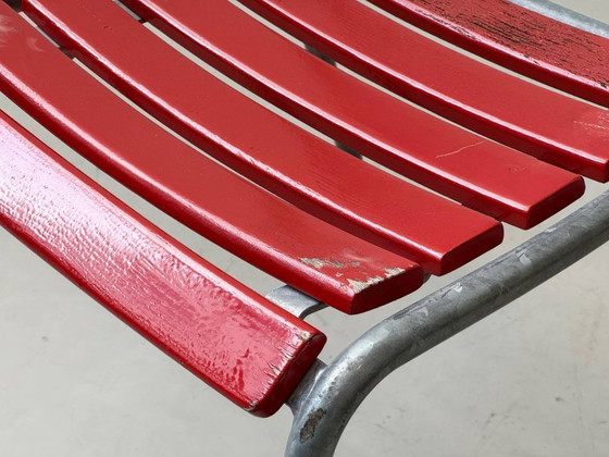 Image 1 of Gartenstühle aus Eschenholz mit feuerverzinktem Stahlgestell von Atelier Alinea, 1970er Jahre