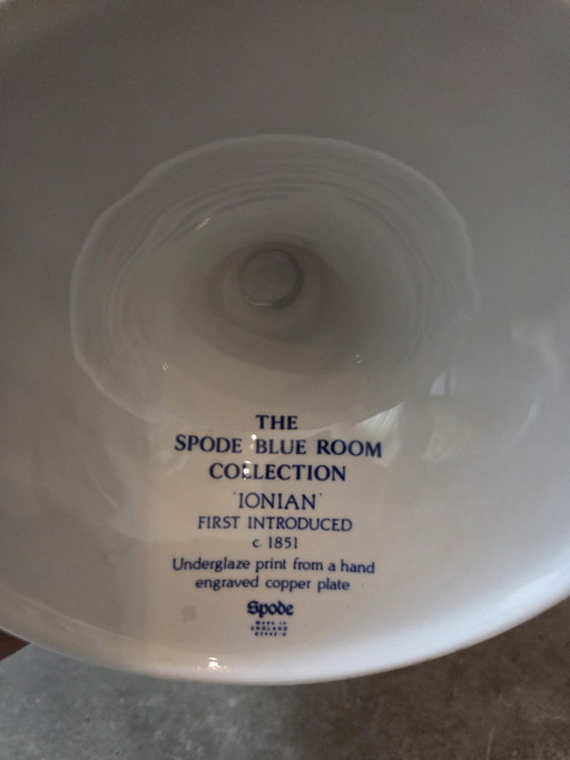 Spode Blue Room Kollektion „Ionian“ Kerzenständer – Paar, blau-weißes Transferdruckglas – tafelaccessoires (photo 2 of 5)