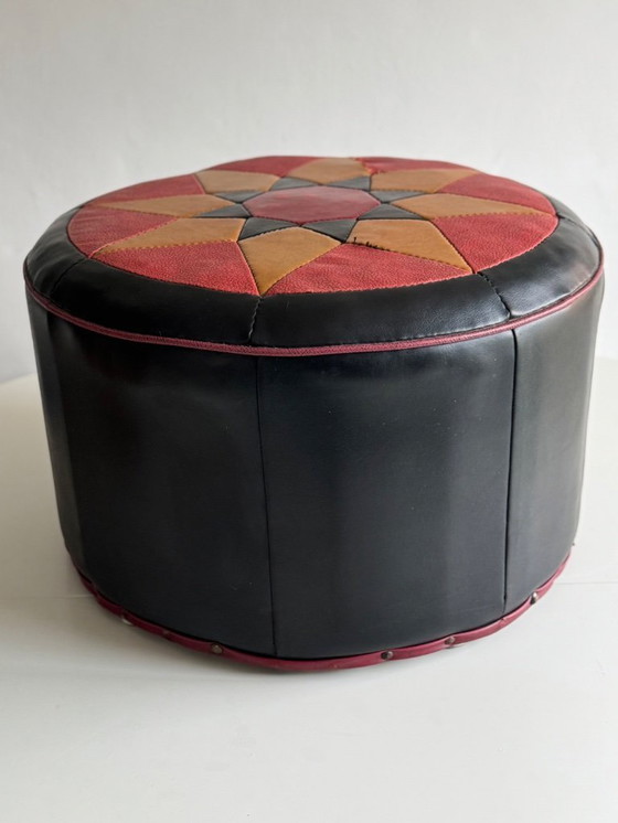 Image 1 of Vintage Patchwork Poef