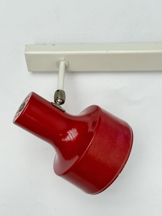Image 1 of Applique murale double vintage Anvia Almelo, rouge, années 1970
