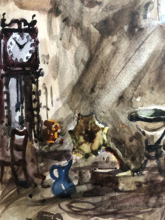 Watercolor Painting by Giulio Falzoni, 1960s, Paintings & Drawings (photo 3 of 3)