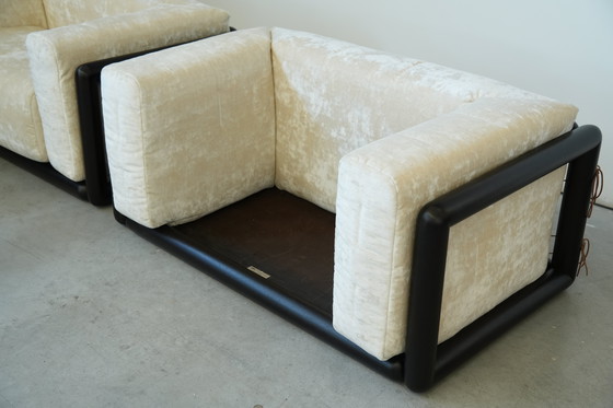Image 1 of 1973 "Cornaro" Sofa & Fauteuil Set door Carlo Scarpa voor Gavina - Iconisch Italiaans Modernistisch Ontwerp