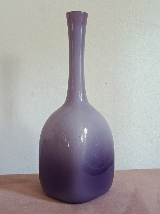 Lindshammar Gunnar Anders cube vase cast glass 1960's (photo 5 of 5)