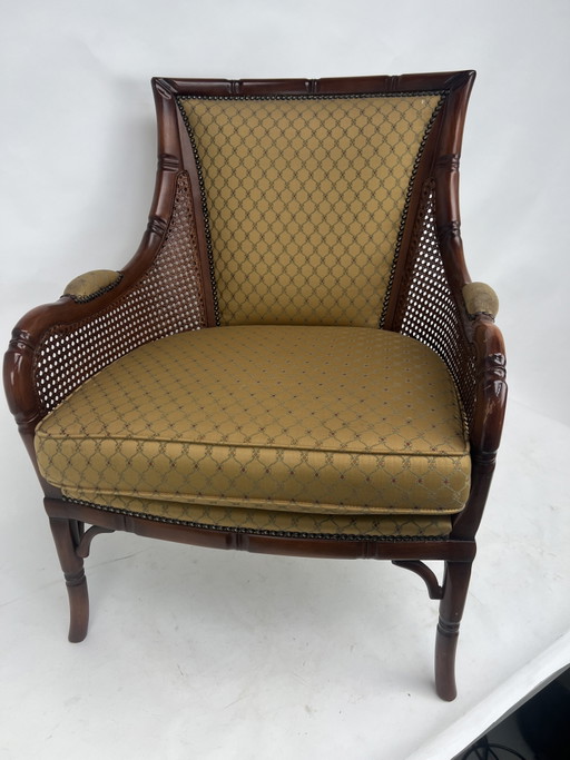 Faux bamboo armchair Giorgetti style 