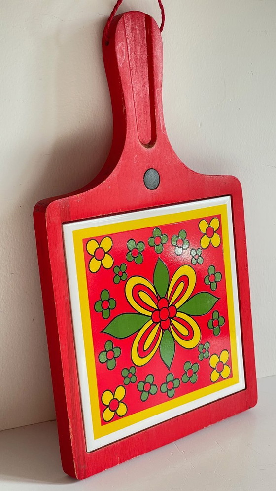 Vintage rode onderzetter – Keukenaccessoires, Ceramic, Wood (photo 24 of 30)