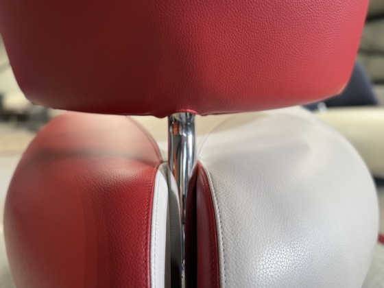 Image 1 of Leolux Pallone Fauteuil Rood Design Stoel Leer
