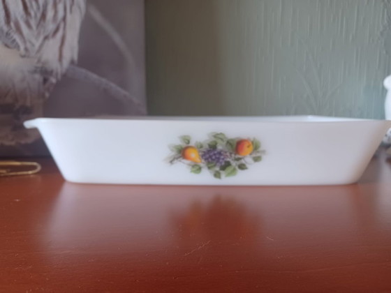 Image 1 of Set of 2 Vintage Arcopal France Serving Dishes "Fruits de France"