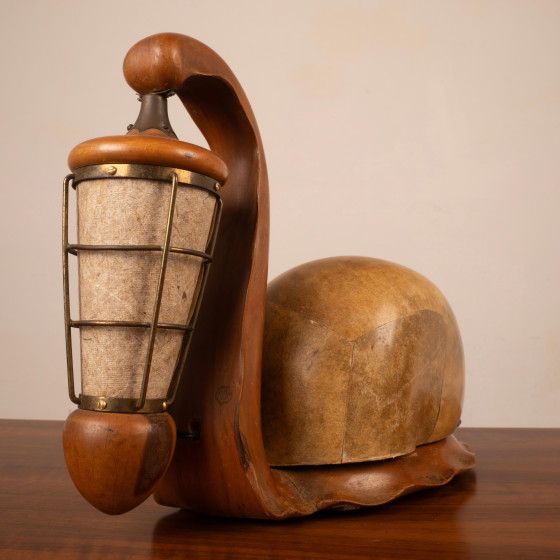 Aldo Tura Parchment Snail Table Lamp Mid Century 1940 – Paper, Brass, Mid Century Modern (photo 26 of 27)