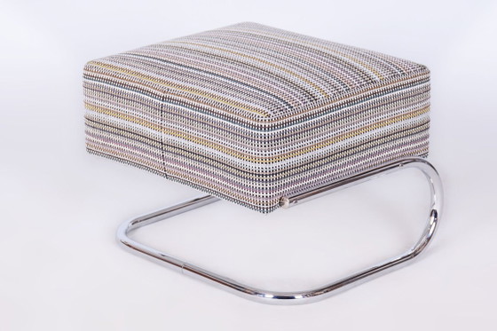 Paire de fauteuils Bauhaus restaurés, par W. Gispen, Mücke-Melder, Tchèque, années 1930 – Textile, Wood (photo 13 of 14)