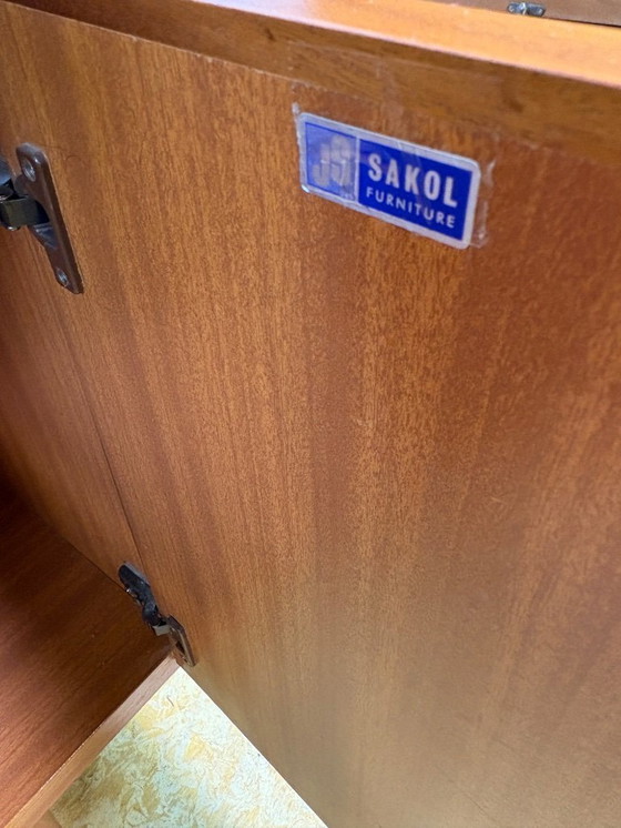 Image 1 of Mid-Century Retro Vintage Teak Sideboard by Sakol 1960  Danish Design Influence • British Craftsmanship • Timeless Storage  