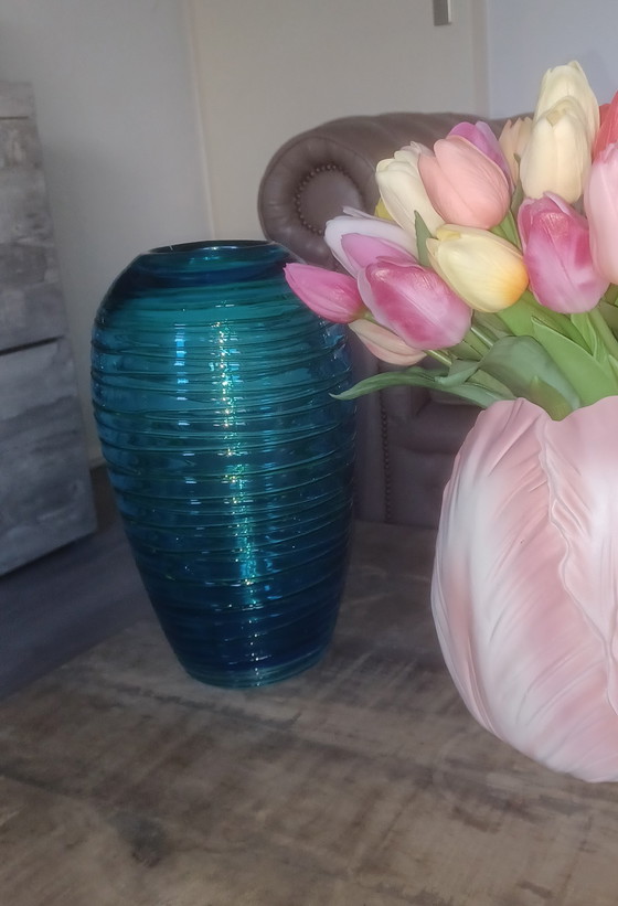 Image 1 of Vase en verre d'art Fulvio Bianconi artiste italien pour Venini années 1970 