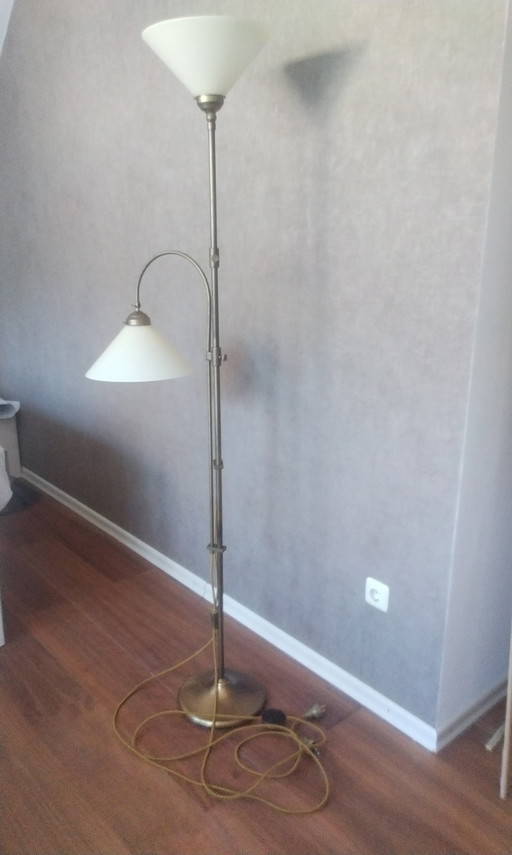 Art Deco brass floor lamp reading lamp